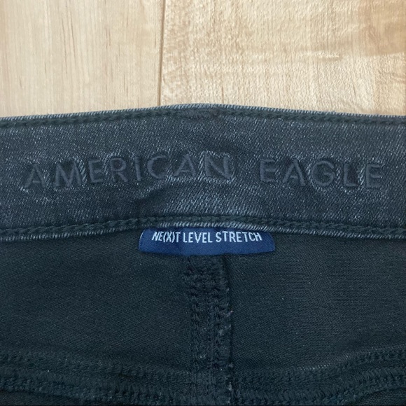 American Eagle Black Long Jean Bermuda Shorts - Picture 6 of 7